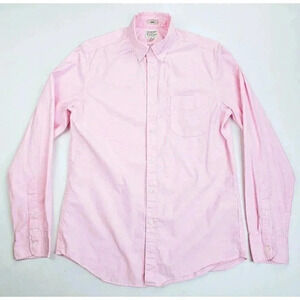 J. Crew Slim Stretch Size Medium Men's Pink Button Down Long Sleeve Pocket Shirt